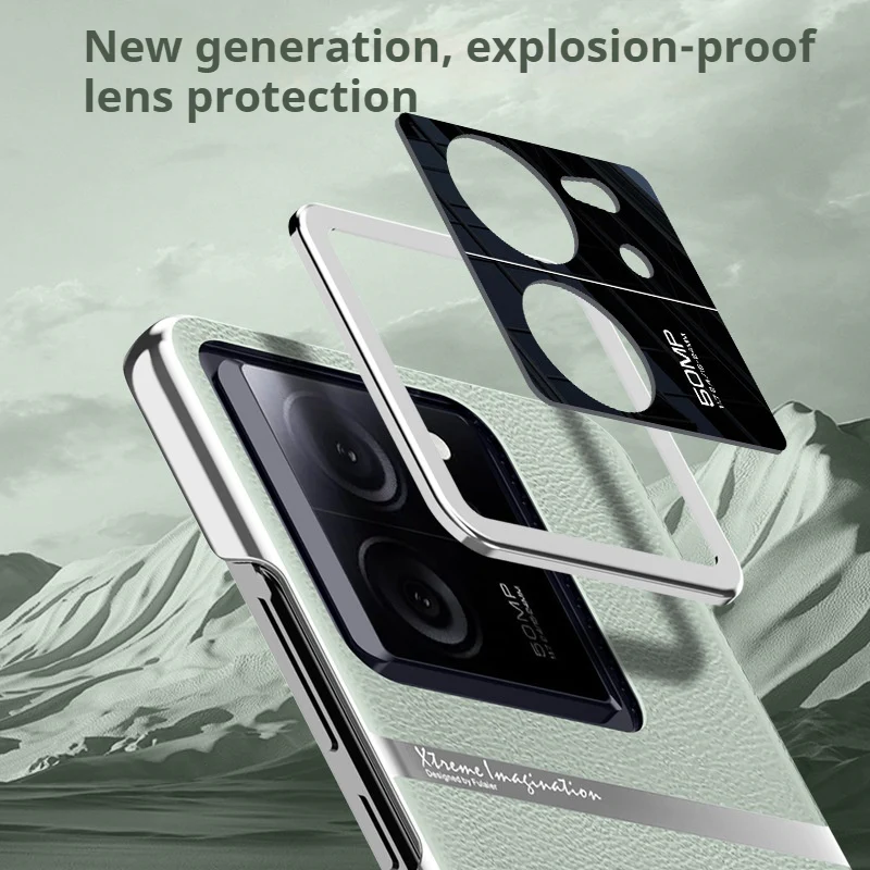 Xiaomi Mi 14/Ultra/Pro Ultra-thin Electroplated Plain Leather Essentials Series Case - Image 2
