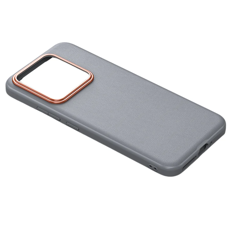 Xiaomi Mi 14/Pro Ultra-thin Minimalist Shockproof Genuine Leather Series Case - Image 14
