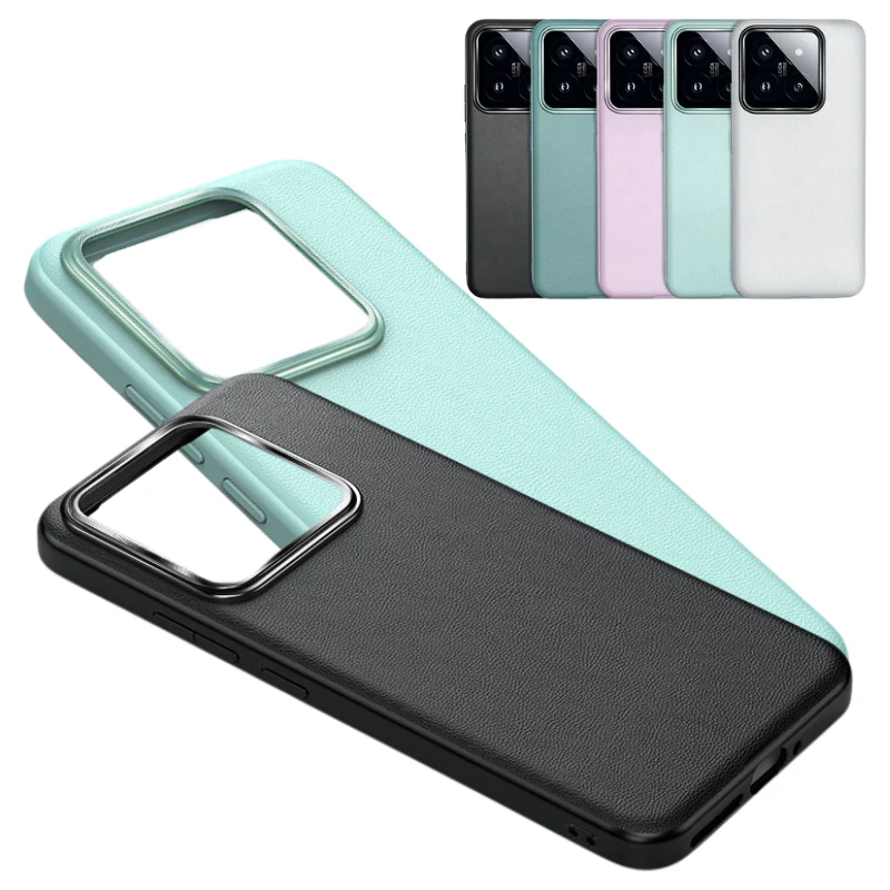 Xiaomi Mi 14/Pro Ultra-thin Minimalist Shockproof Genuine Leather Series Case - Image 2