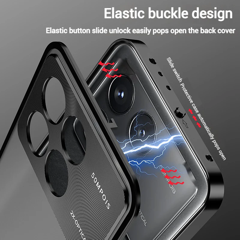 Xiaomi Redmi K70/Pro/E Metal Frame Matte Shockproof Phone Case with Snap Lock - Image 6