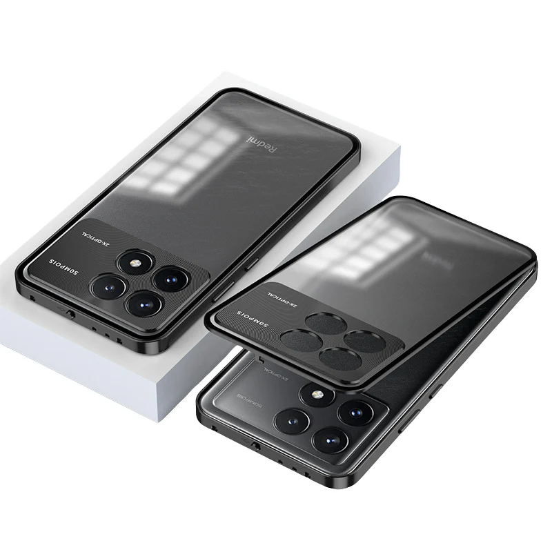 Xiaomi Redmi K70/Pro/E Metal Frame Matte Shockproof Phone Case with Snap Lock - Image 9