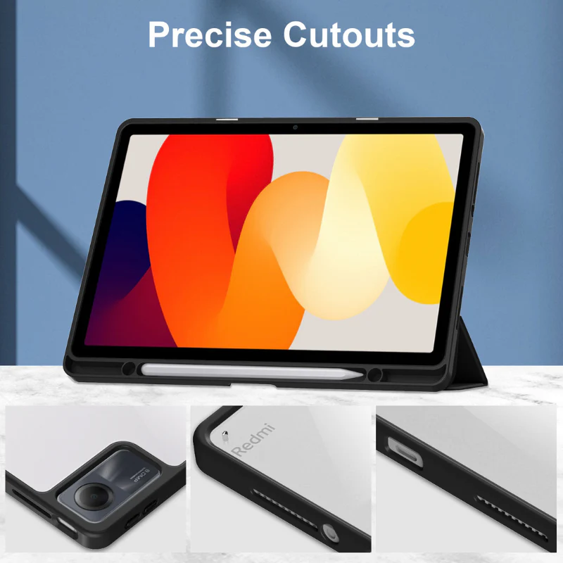 Xiaomi Redmi Pad SE 11’’ 2023 (23073RPBFG) Smart Tri-fold Acrylic Shockproof Case With Pen Slot - Image 3