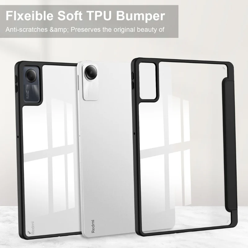 Xiaomi Redmi Pad SE 11’’ 2023 (23073RPBFG) Smart Tri-fold Acrylic Shockproof Case With Pen Slot - Image 5