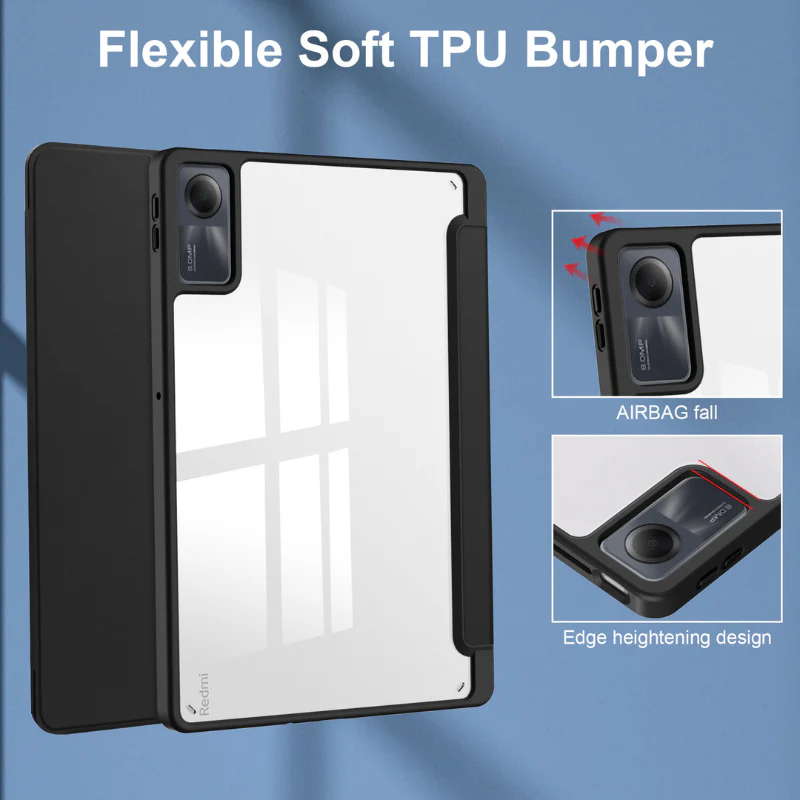 Xiaomi Redmi Pad SE 11’’ 2023 (23073RPBFG) Smart Tri-fold Acrylic Shockproof Case With Pen Slot - Image 7