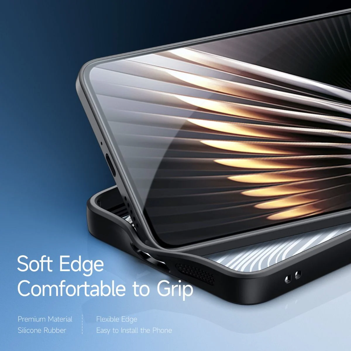 Xiaomi Redmi Turbo 3 Transparent Matte Shimmering Shockproof Essentials Series Case - Image 4