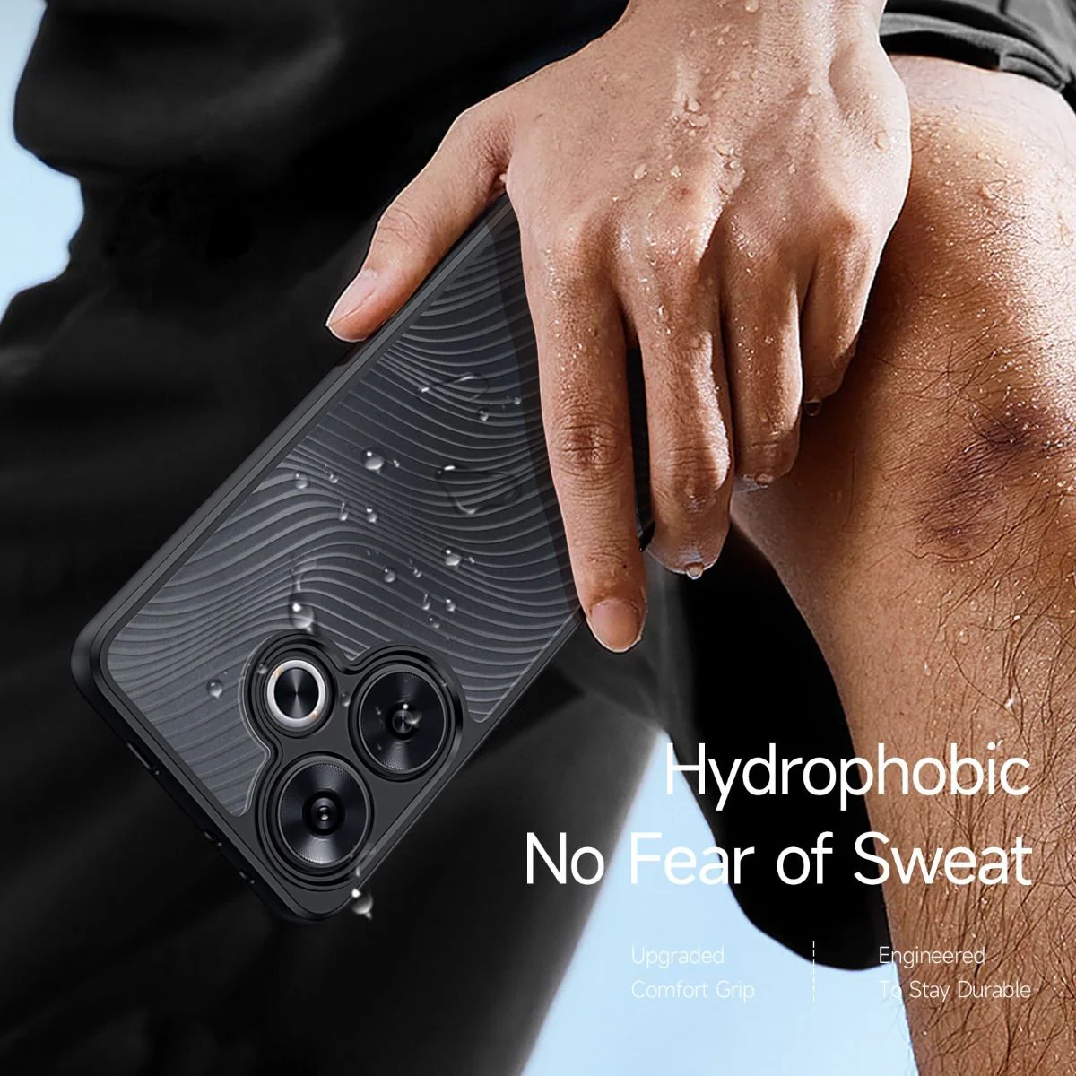 Xiaomi Redmi Turbo 3 Transparent Matte Shimmering Shockproof Essentials Series Case - Image 5