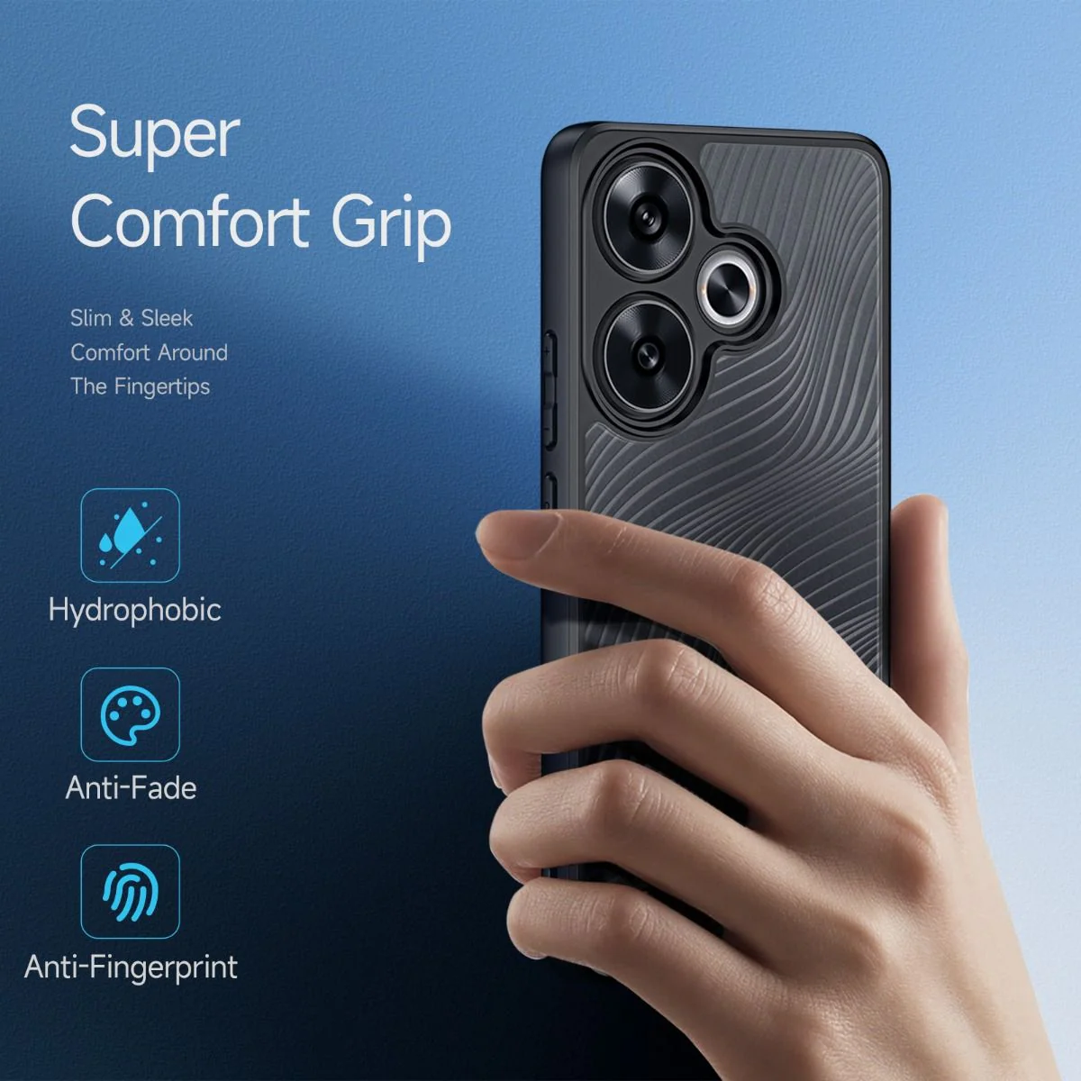 Xiaomi Redmi Turbo 3 Transparent Matte Shimmering Shockproof Essentials Series Case - Image 7