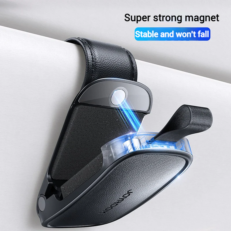 Yesido Leather Magnetic Sunglasses Holder for Car Visor - Image 4