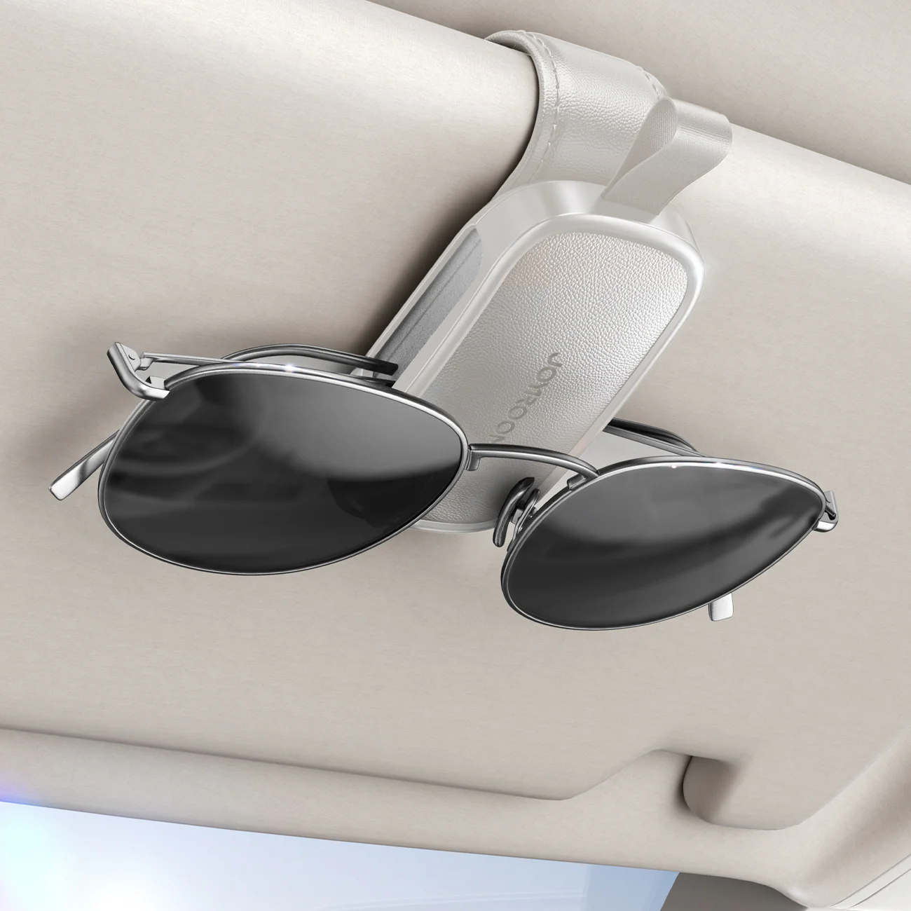 Yesido Leather Magnetic Sunglasses Holder for Car Visor - Image 8