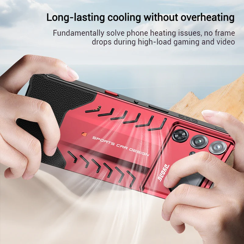 ZTE nubia Red Magic 10S Pro / 10S Pro Plus - Metal Heat Dissipation Clip-On Frameless Shockproof Phone Case - Image 3