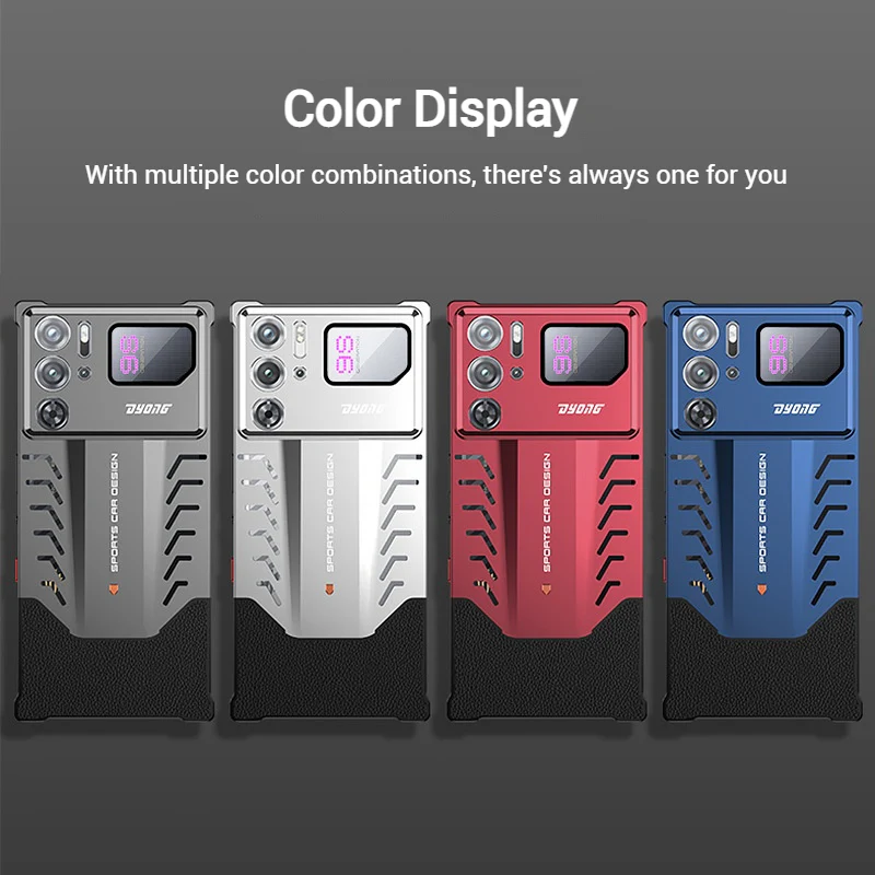 ZTE nubia Red Magic 10S Pro / 10S Pro Plus - Metal Heat Dissipation Clip-On Frameless Shockproof Phone Case - Image 5