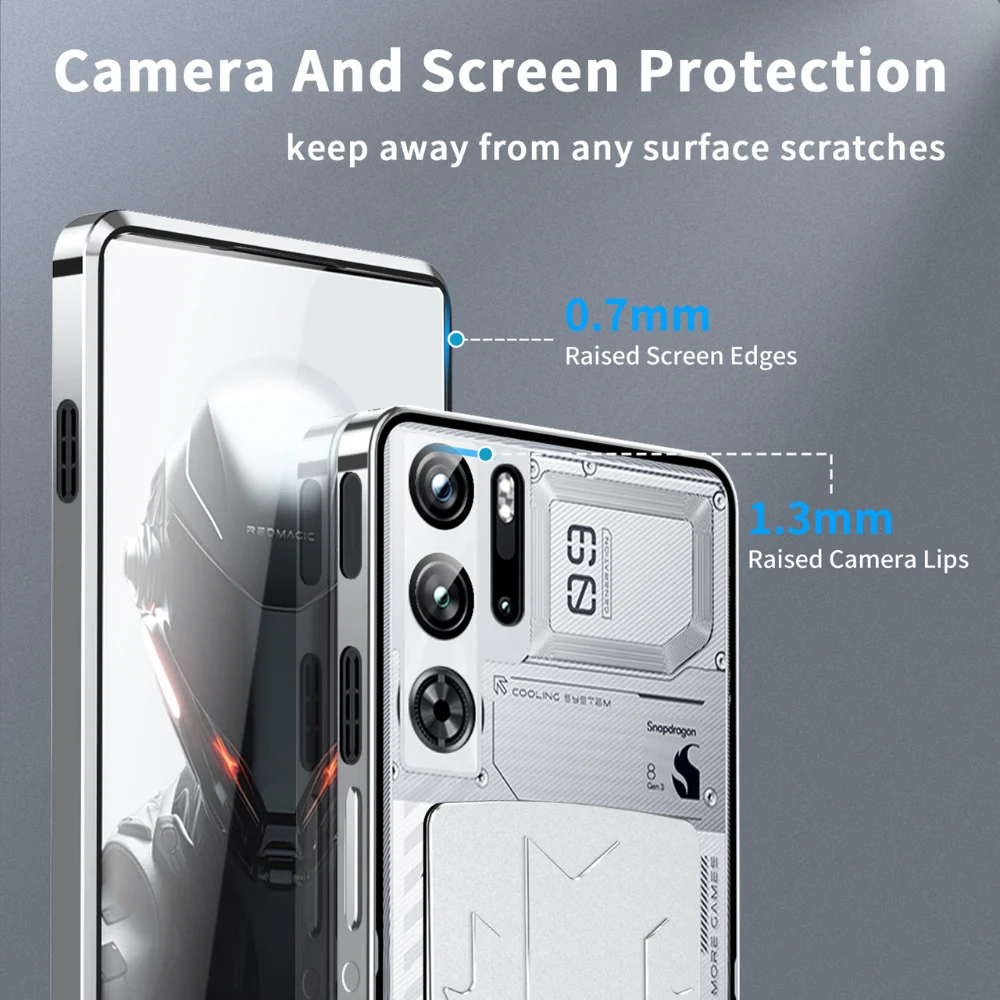 ZTE nubia Red Magic 9 Pro / 9 Pro Plus - Metal Frame Heat Dissipation with Shockproof Phone Case - Image 9