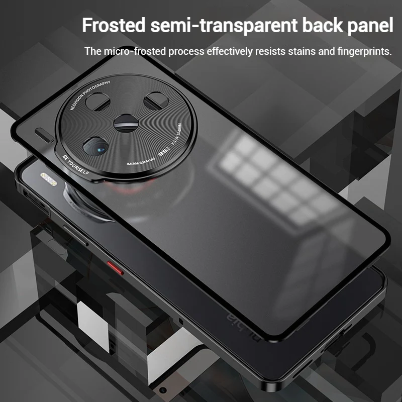ZTE Nubia Z60s Pro Metal Frame Matte Shockproof Phone Case with Snap Lock - Image 9